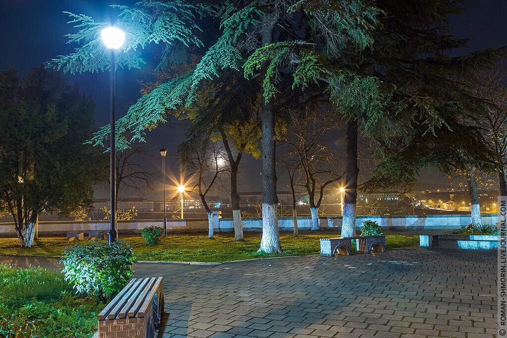 Парк победы ночью фото Парк победы ночью - Фото