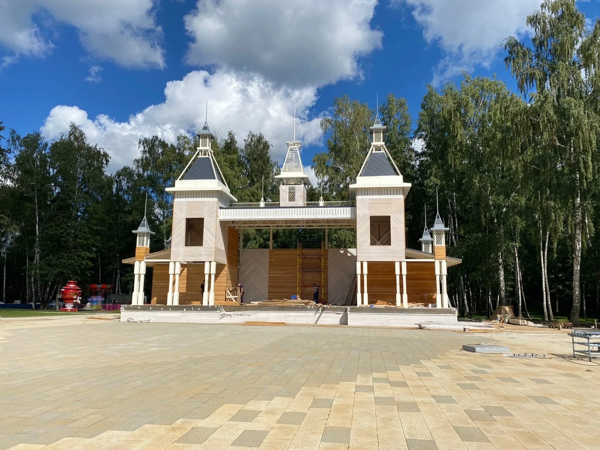 Парк пушкино московская область фото Завершено на 95%. Сергей Пахомов проверил, как идёт реконструкция центрального п