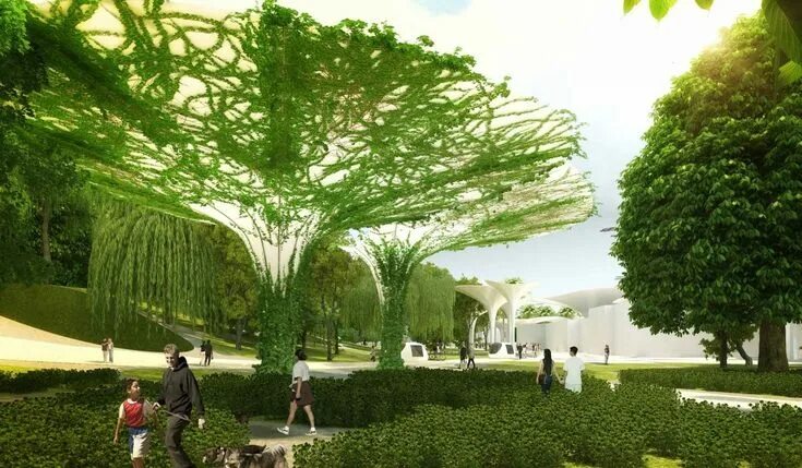 Парк сад будущего фото Gallery of Urban Redevelopment Project at Tainan Main Station Area / Maxthreads 
