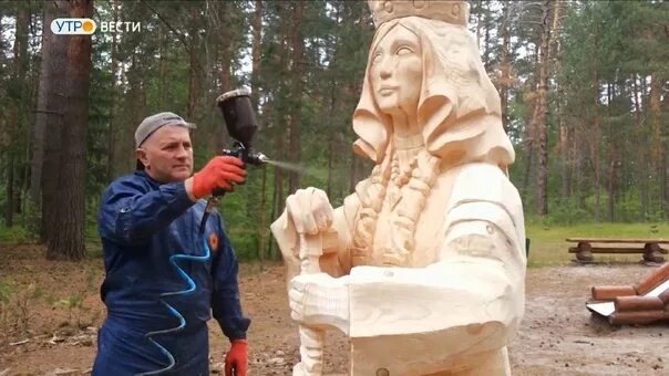 Парк сказка гусь хрустальный фото В парке "Сказка" Гусь-Хрустального появилась скульптура Царевны-Моревны https://
