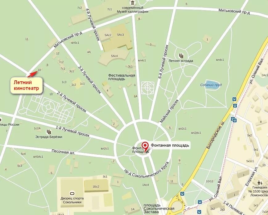 Парк сокольники схема расположения Летний кинотеатр в парке Сокольники. Москва: Выставки-Ярмарки, Фестивали. Соколь