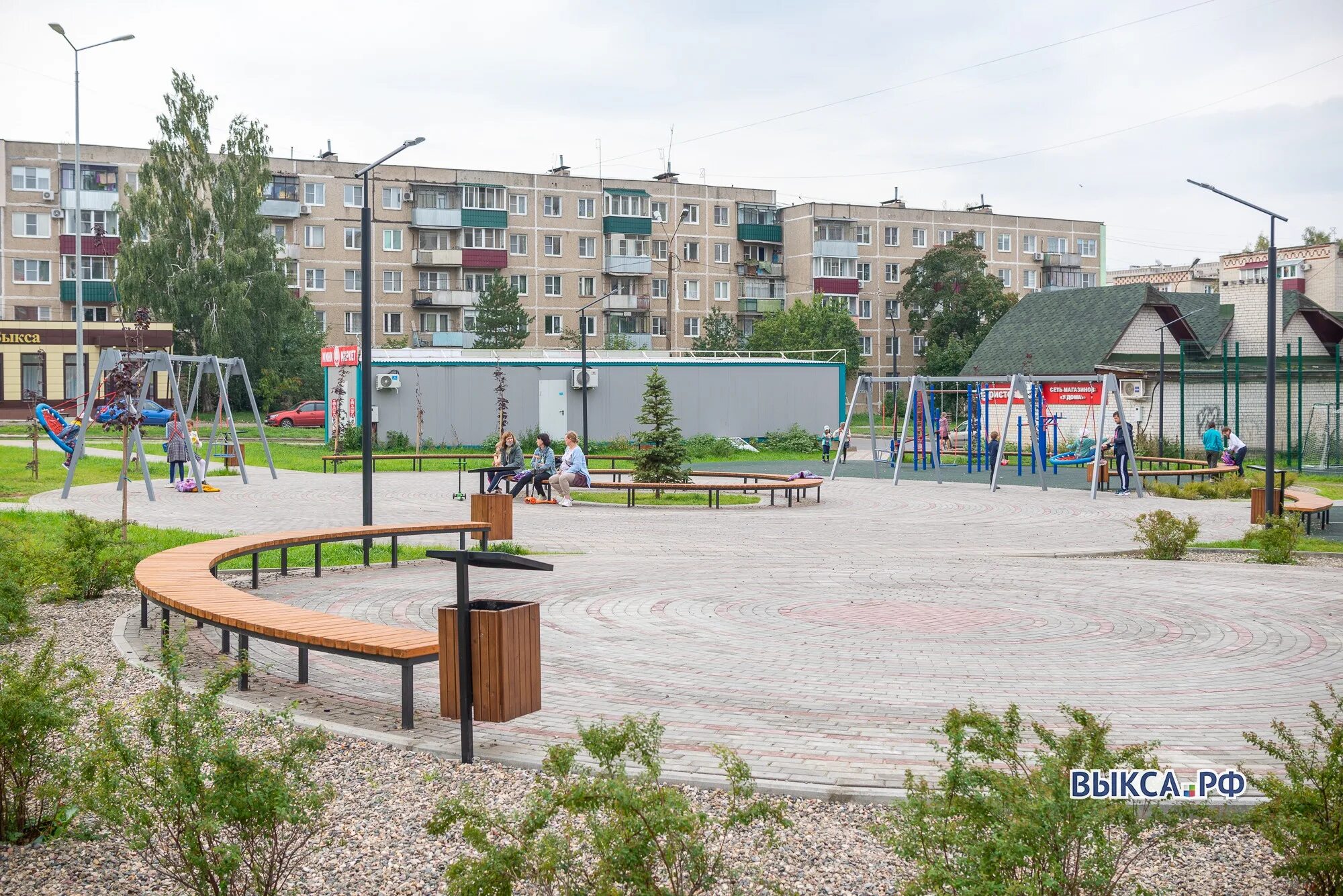 Парк ткацкий двор ул чкалова 1б фото В Выксе официально открыли сквер на улице Чкалова