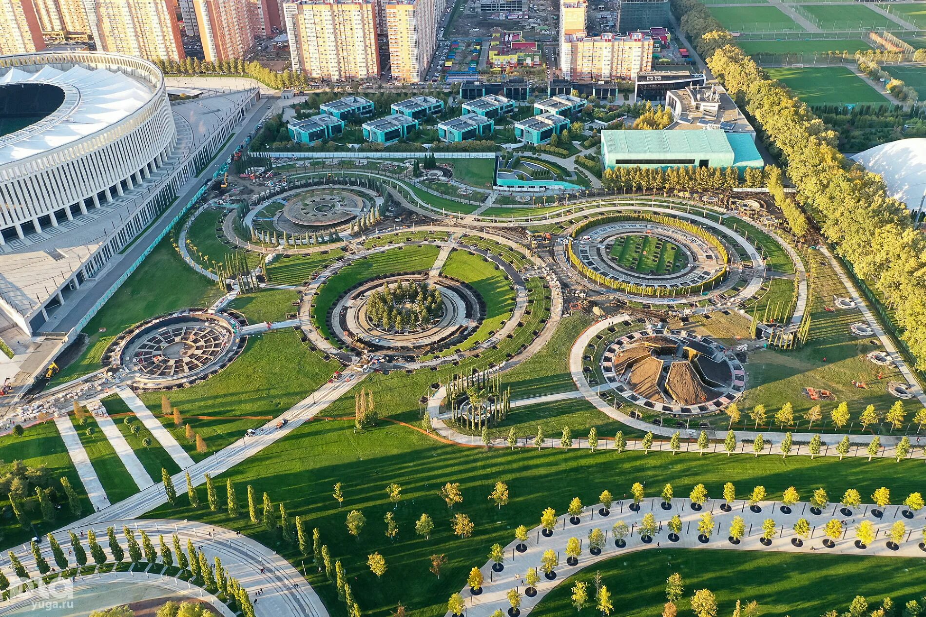 Парк в краснодаре который построил галицкий фото Как выглядит новая очередь парка "Краснодар" с воздуха