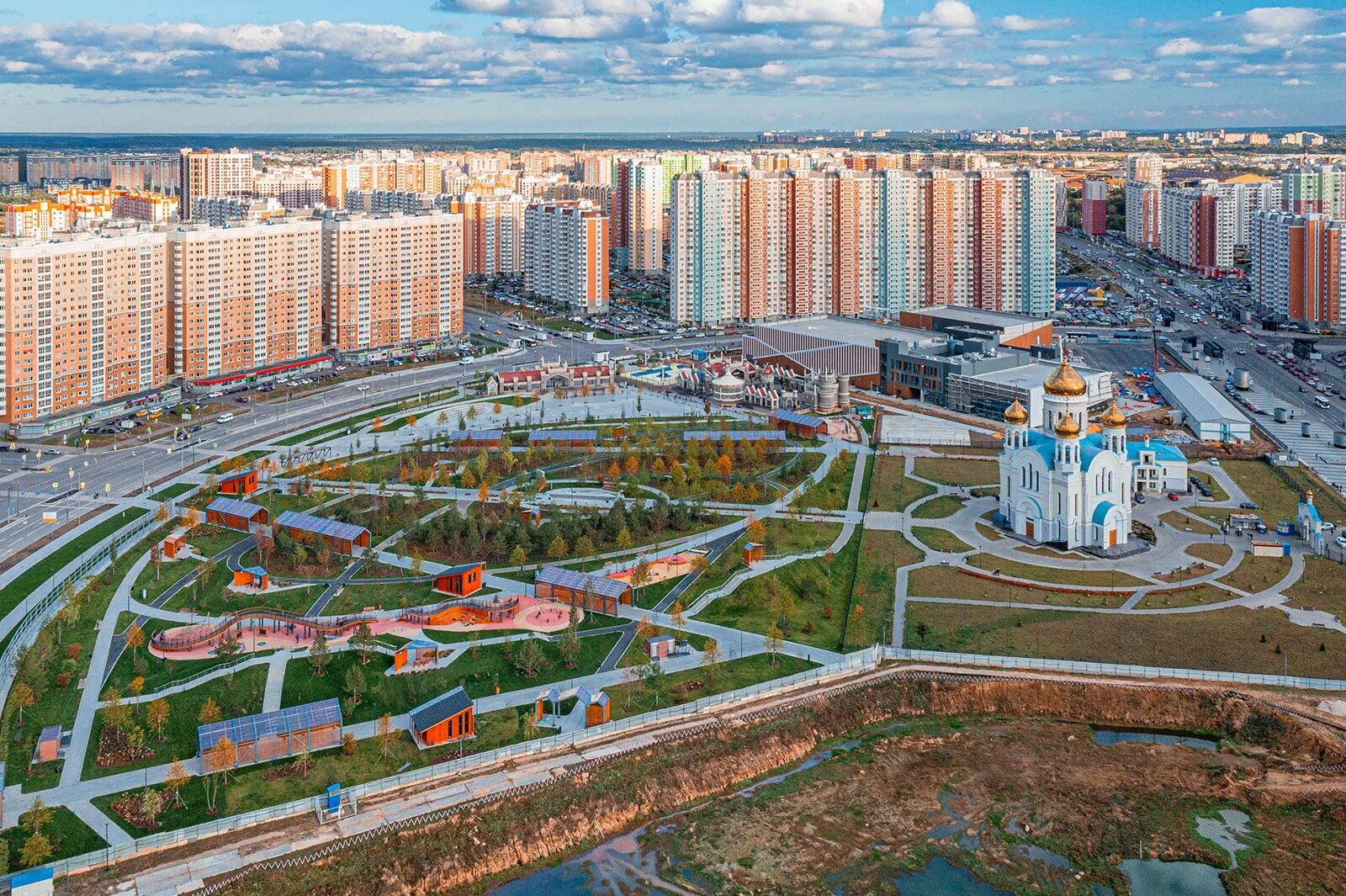 Парк в некрасовке у метро фото Парк у станции метро "Некрасовка". Источник: АО "Мосинжпроект" - Комплекс градос