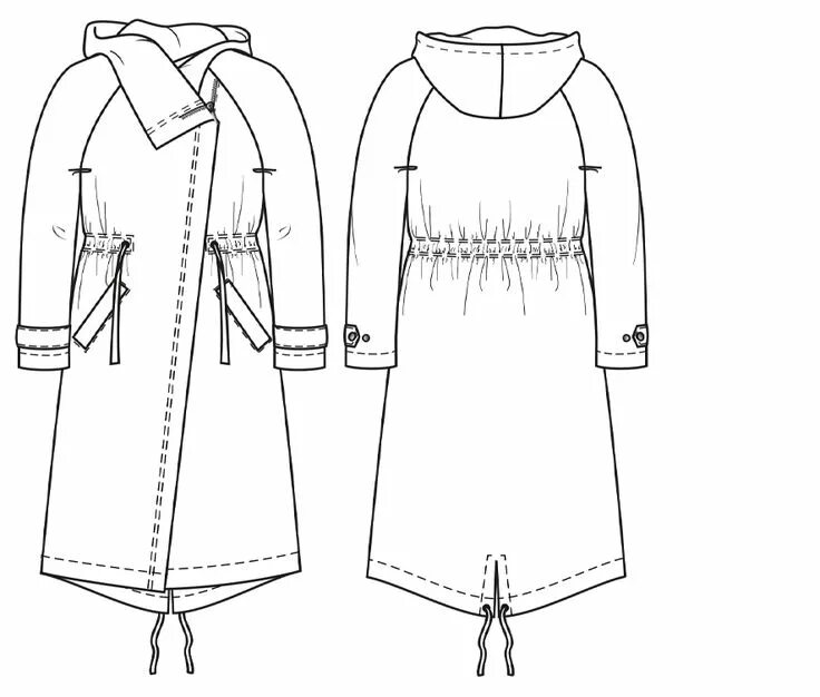 Парка женская выкройка скачать бесплатно Schnittmuster Parka " M.Müller & Sohn Schnittmuster jacke, Schnittmuster mantel,
