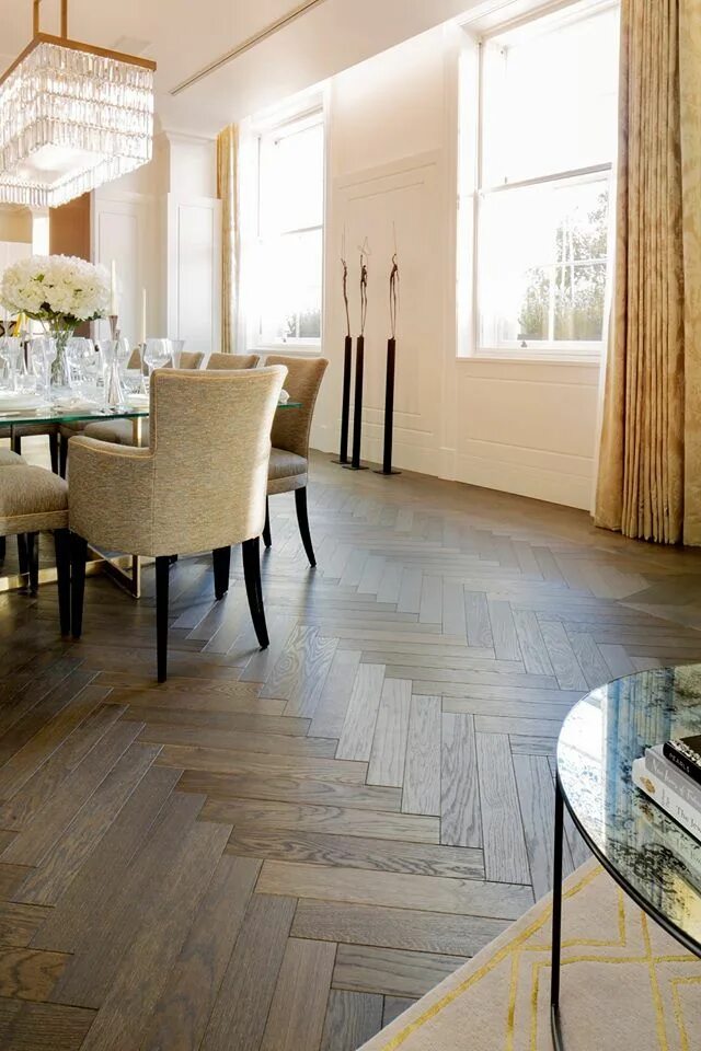 Паркет елочка в интерьере современном бежевый тон Hakwood Flooring - Colour Collection - Harmony - Hyde Park, Chicago Available fr