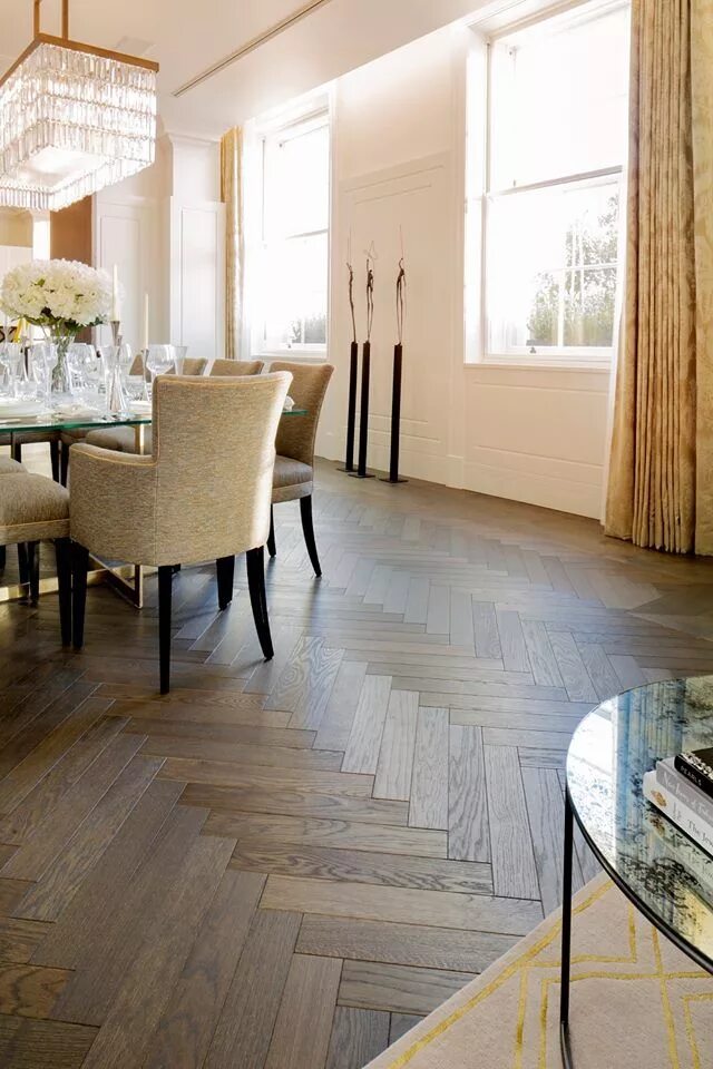 Паркет елочка в современном интерьере Hakwood Flooring - Colour Collection - Harmony - Hyde Park, Chicago Available fr
