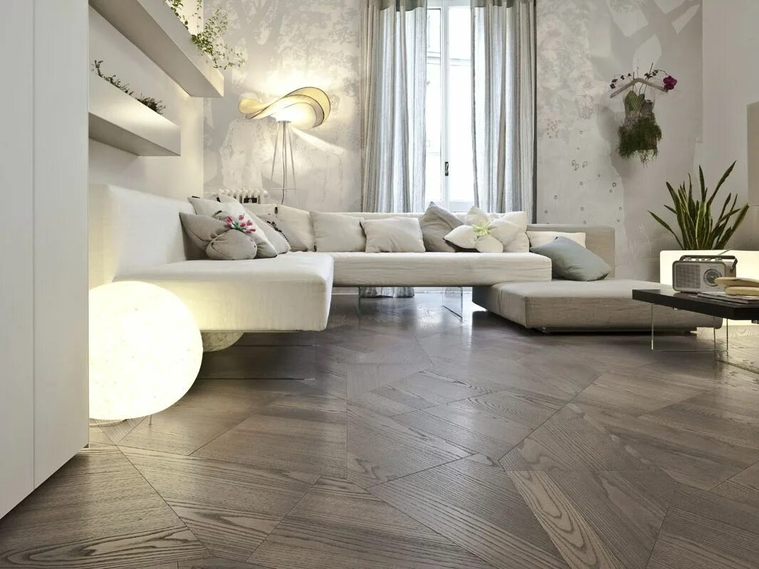 Паркет и керамогранит сочетание в интерьере pure white Wood floor design, Floor design, Home decor