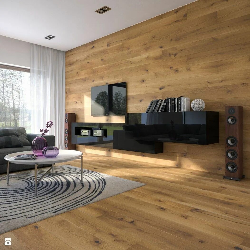 Паркет на стене в интерьере Pin auf Living rooms / Woonkamers