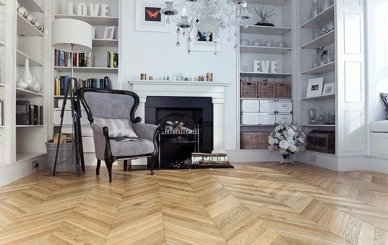 Паркет в современном интерьере Ламинат Alpine Floor Herringbone LF102-04 Дуб Тулуза 33 класс 8 мм - купить за 2