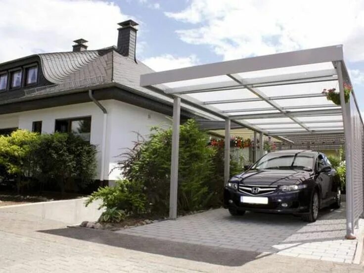 Парковка частного дома фото Garage (With images) Carport designs, Pole barn house plans, Barn house plans