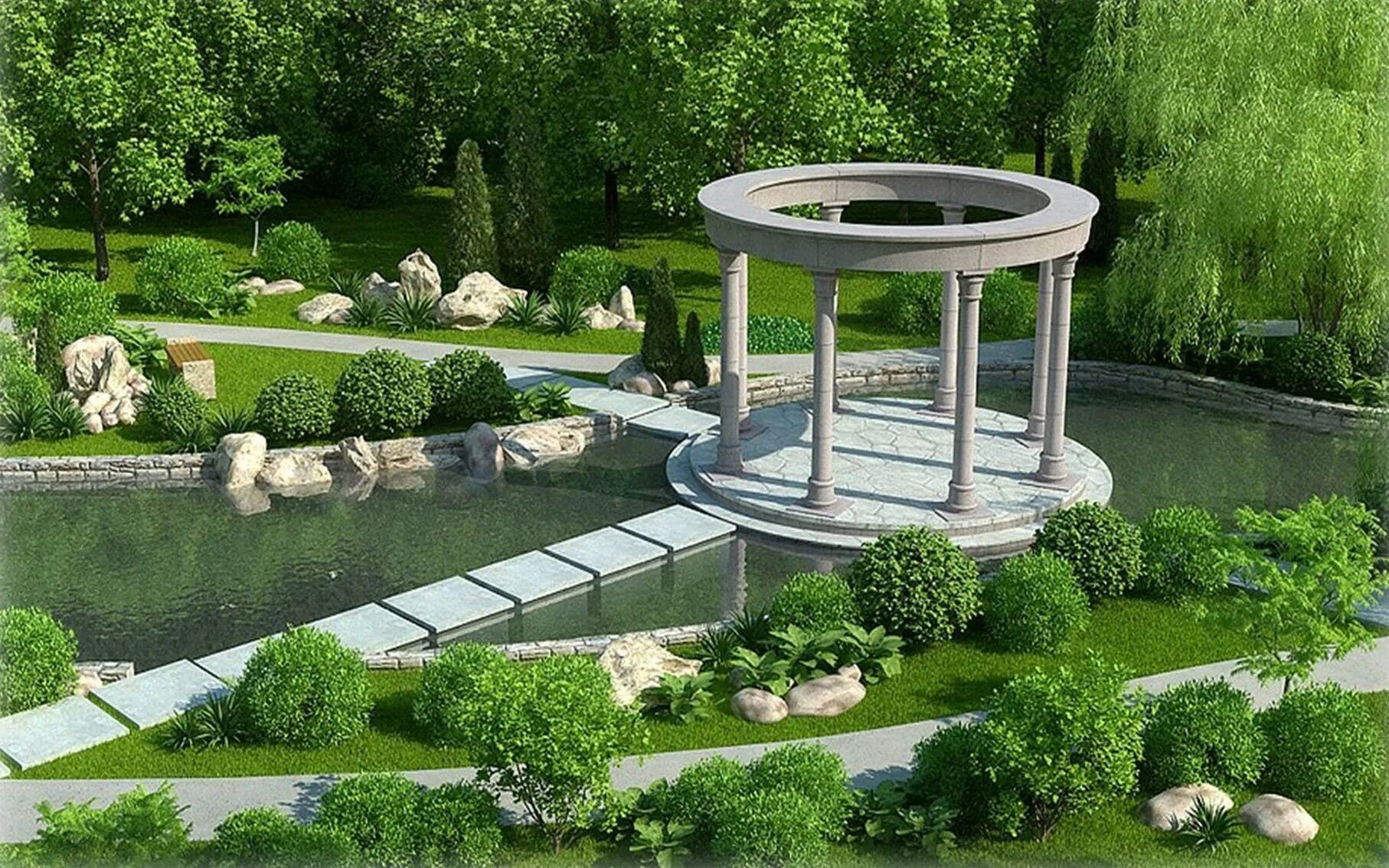 Парковый ландшафтный дизайн Архитектурная ландшафтная организация
