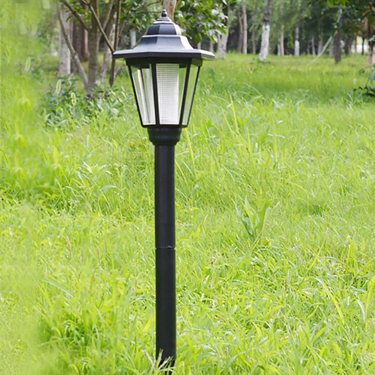Парковый светильник своими руками Garden Lanterns Pillar Yard Garden Decoration Lighting White Light LED Solar Lig