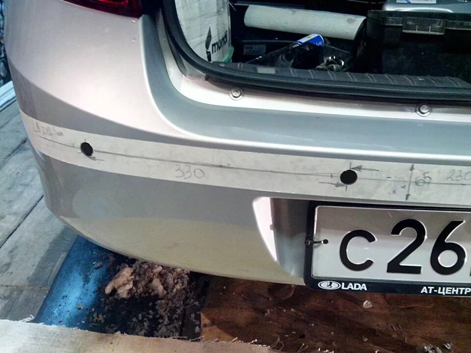 Парктроник установка своими руками гранта Установка парктроника(часть 1) - Lada Гранта, 1,6 л, 2013 года своими руками DRI
