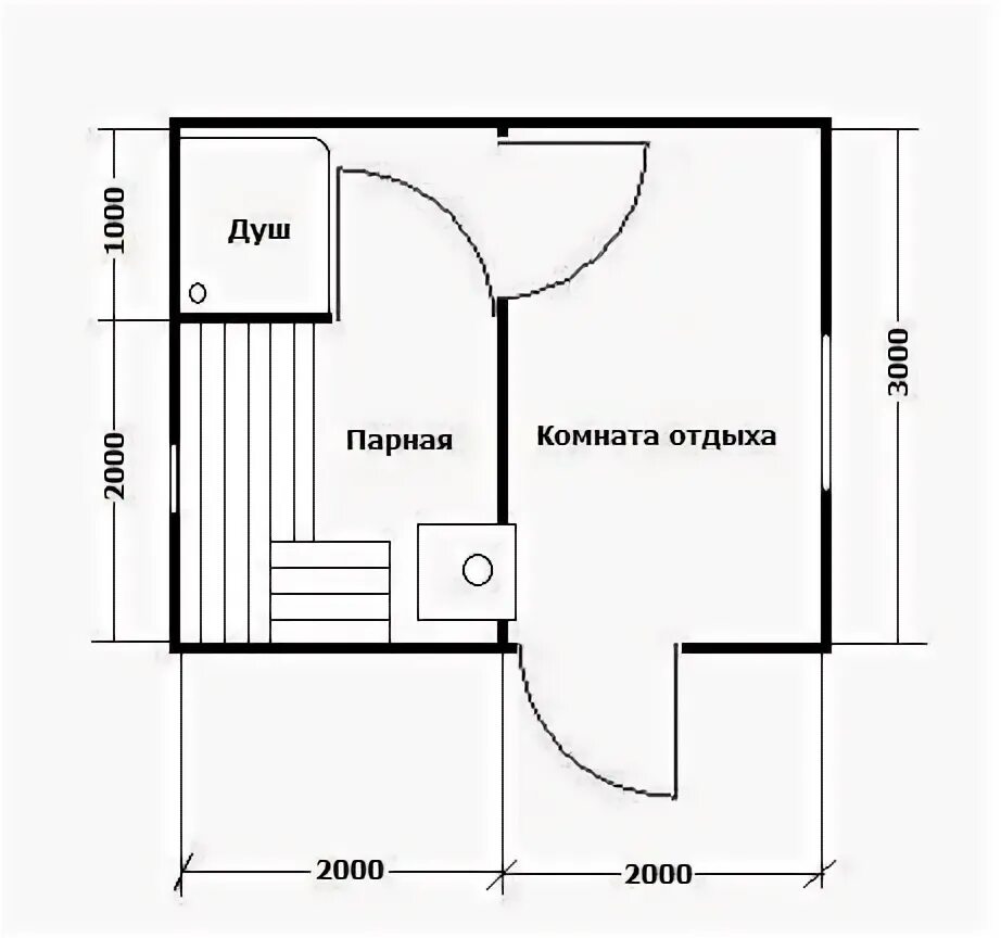 Парная бани чертежи Проект А-1 сруб 3х4 - Срубы из Смоленска - продаем готовые срубы бань, домов из 