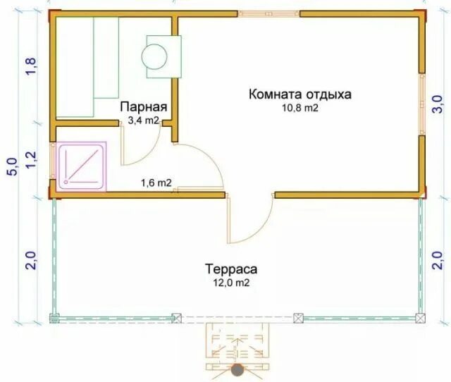 Парная бани чертежи Планировка бани 3х5 м (45 фото): как обустроить внутри мойку и парилку отдельно,