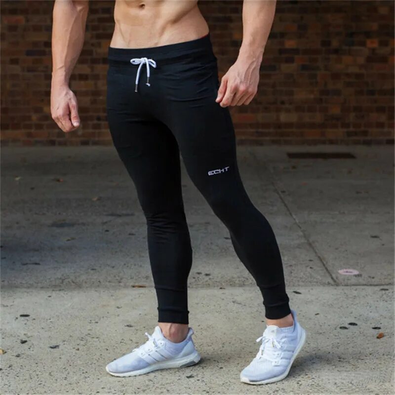 Парни в спортивных штанах фото Mens Running Pants Zipper Skinny Sports Football Basketball Leggings Trousers Sl