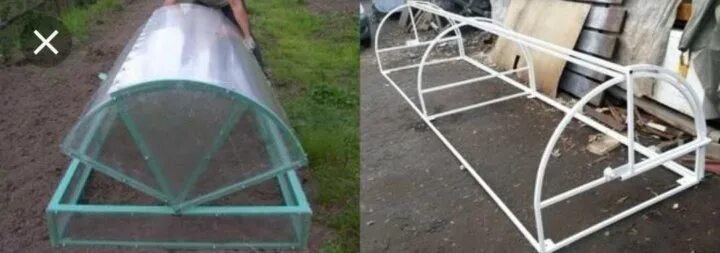 Парник из полипропиленовых труб фото Парник "хлебница" (каркас) - купить в Качканаре, цена 11 000 руб., продано 12 ма