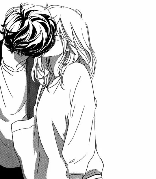 Парные фото аниме черно белые shoujonotes Anime love couple, Manga love, Cute anime coupes