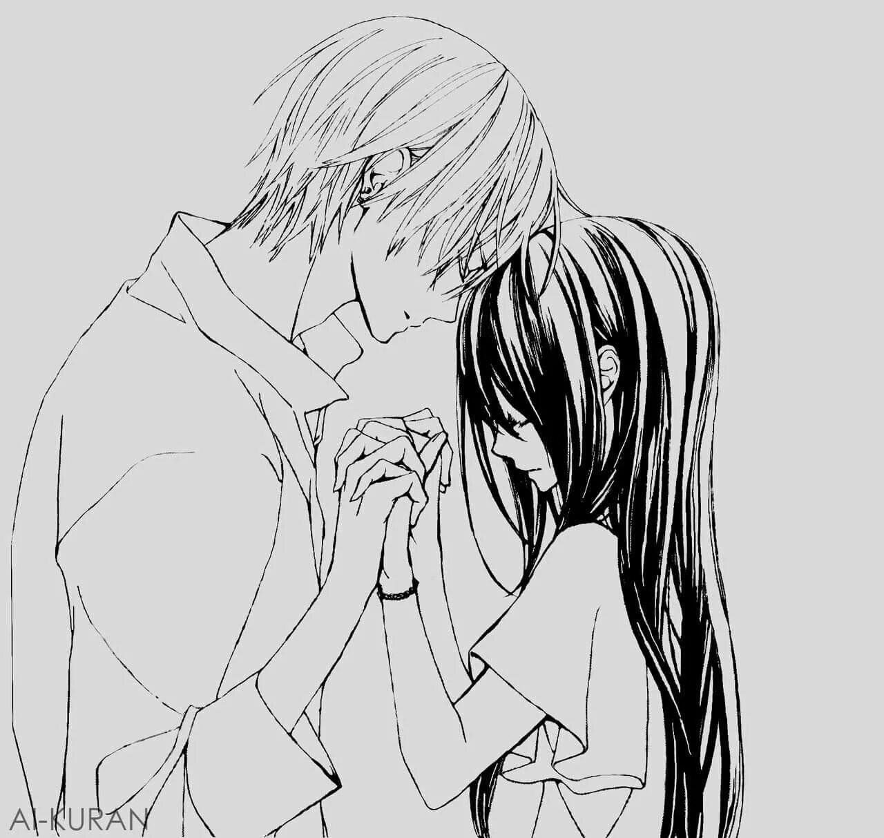 Парные фото аниме черно белые Pin by Ren on Vampire Knight Vampire knight yuki, Vampire knight, Vampire knight
