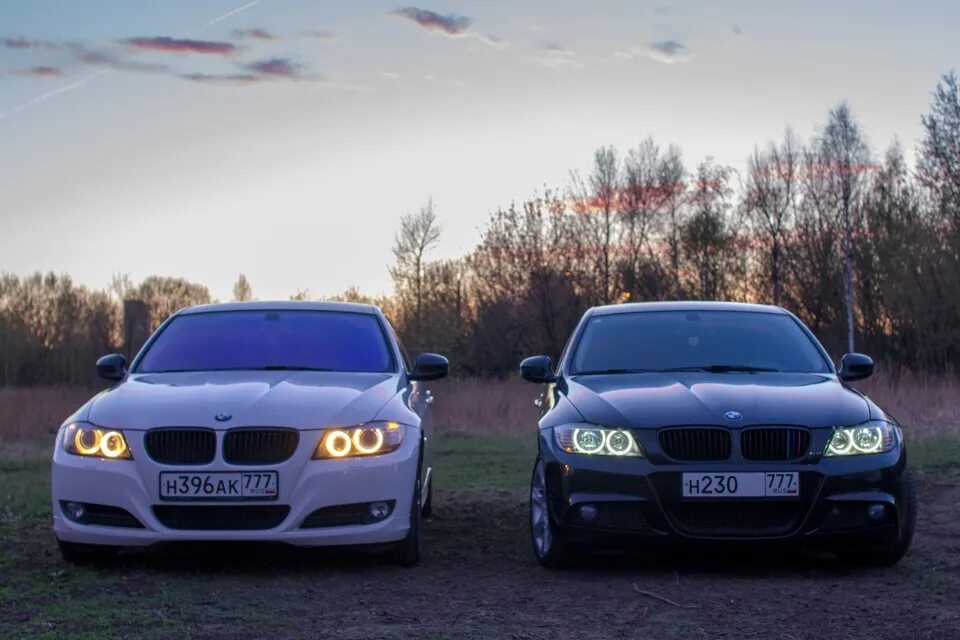 Парные фото бмв Инь & Янь или черное и белое))) - BMW 3 series (E90), 2 л, 2010 года фотография 