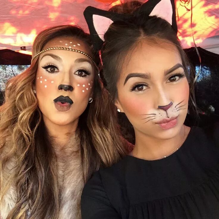 Парные макияжи с подругой легкие и красивые Darling Deer Make-Up - The Beautifulcircus.com Halloween costumes makeup, Hallow