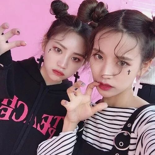 Парные макияжи с подругой легкие и красивые Imagen de ulzzang, fashion, and korea (Görüntüler ile)