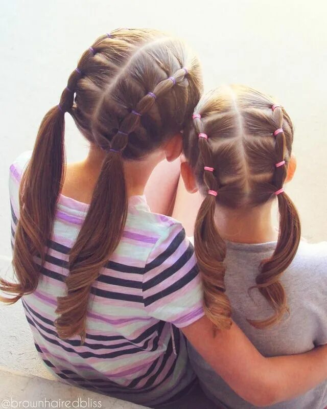 Парные прически для девочек Pin on Hair Toddler hairstyles girl, Kids hairstyles, Baby girl hairstyles