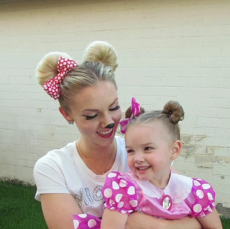 Парные прически для девочек How to: Minnie Mouse Hair for Halloween and/or Disneyland (Disney) Crazy hair da