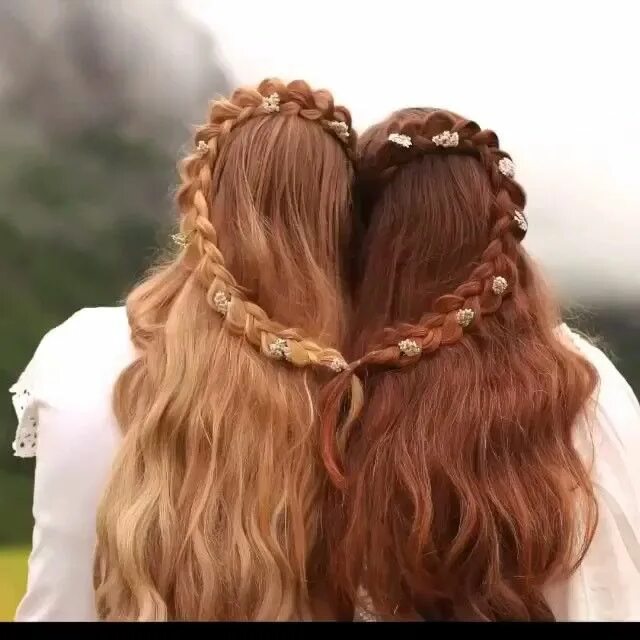 Парные прически для девочек Hairstyles & Beauty Peinados, Fotos tumbler de amigas, Peinados lindos con trenz