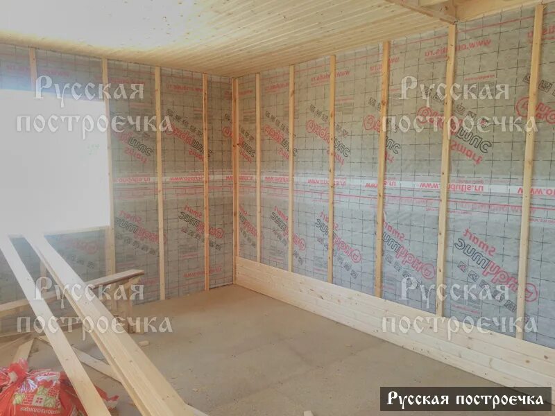 Пароизоляция в каркасном доме вариант исполнения Стены каркасного дома: наружные, перегородки Русская построечка
