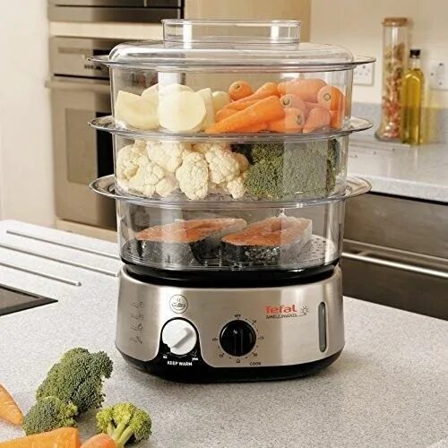 Пароварка рецепты приготовления с фото Electric Food Steamer Rice Vegetable Multi Cooker Kitchens stainless steel Tefal