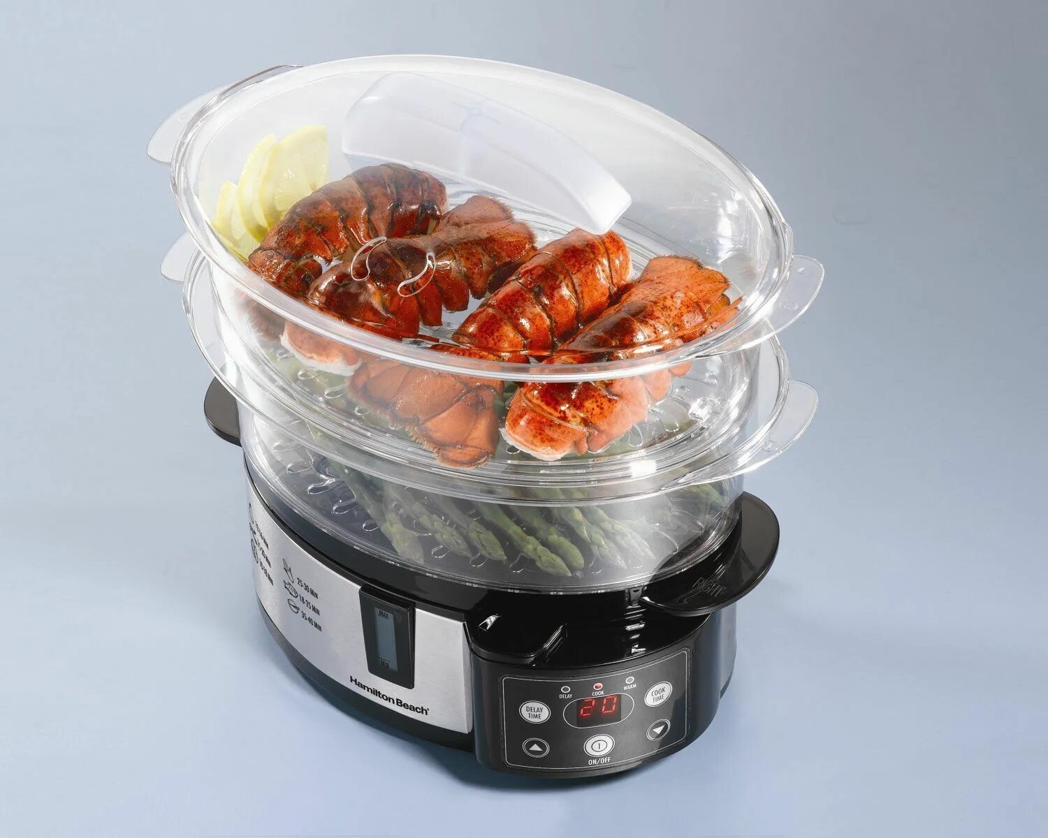 Пароварка рецепты приготовления с фото Hamilton Beach 2 tier digital food steamer steams all kinds of seafood to perfec