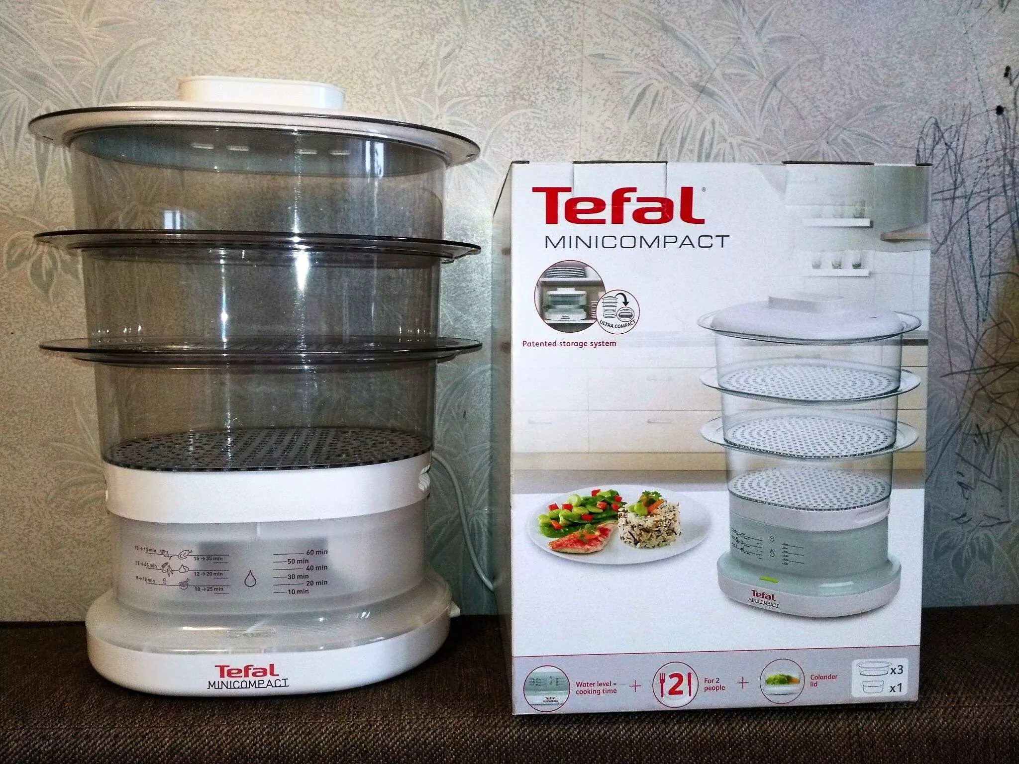 Пароварка тефаль инструкция по применению с фото Пароварка Tefal VC 1301 VC130130 - купить по низкой цене в интернет-магазине ОНЛ