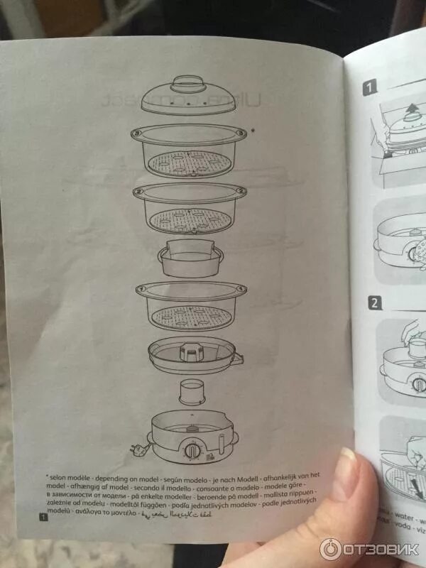 Пароварка тефаль инструкция по применению с фото Отзыв о Пароварка Tefal Steam Cuisine VC 1006 Полезная еда - запросто!
