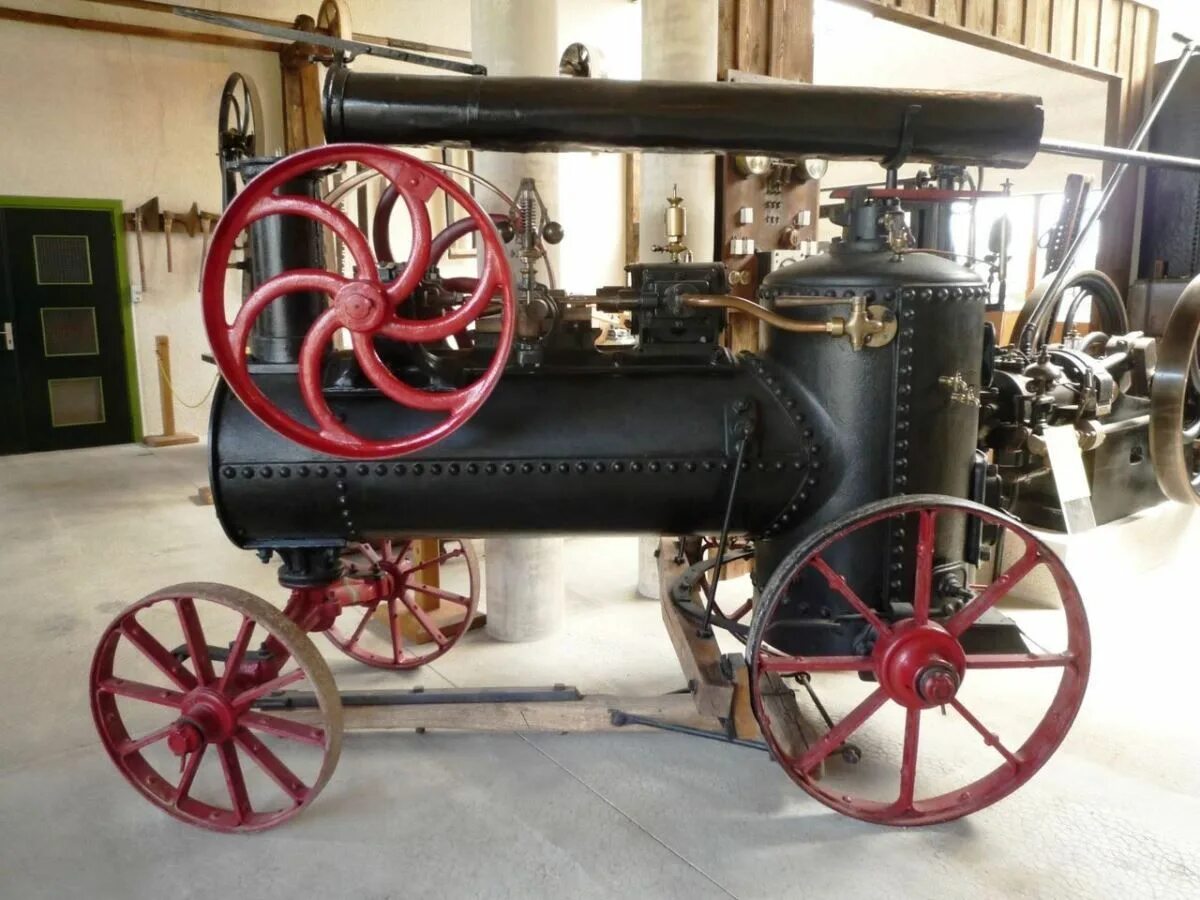 Паровой двигатель фото 1880 Machine à vapeur Millot Bugatti, Cannon, Auto