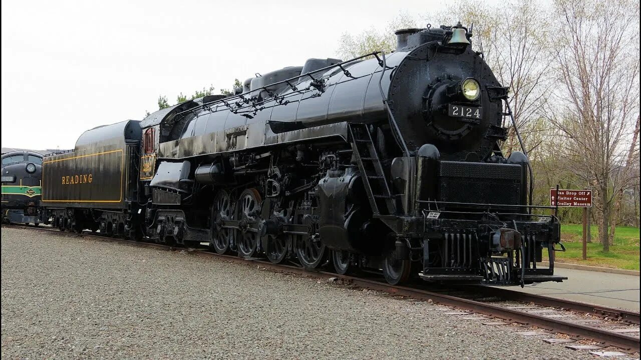 Паровоз летняя ул 20 фото Reading 2124 Steam Locomotive - YouTube