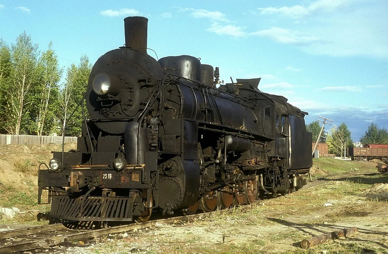 Паровозы ссср фото Steam locomotive 1-5-0 Ea.2319, Zabaikalsk, 11.09.91 2022 Советская железнодорож