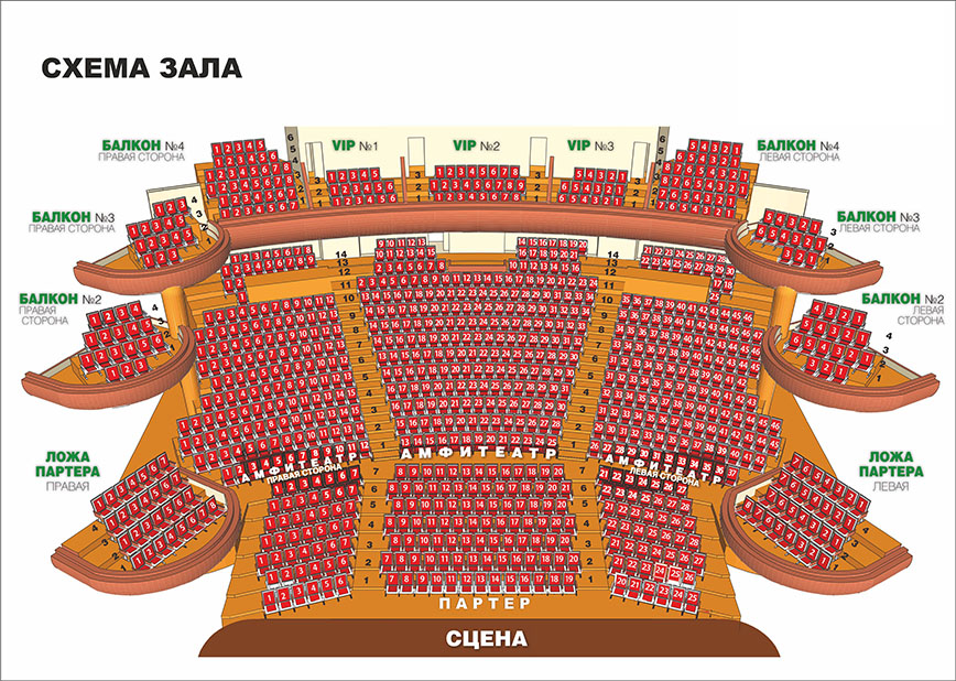 Партер в театре фото схема Ложи по бокам партера