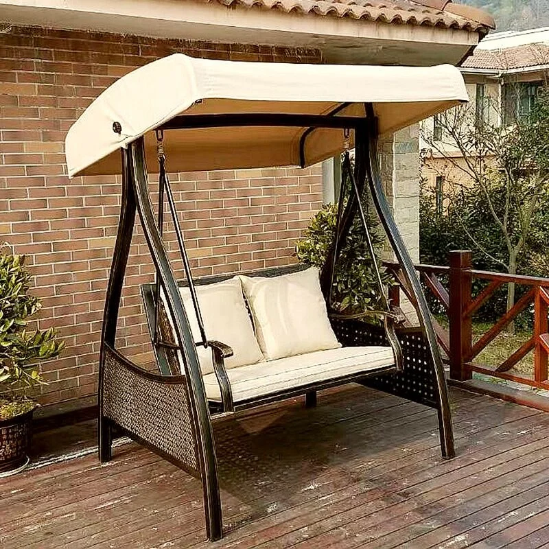 Парус садовая ул 15 фото Modern 3 Person Family Garden Swing With Long Cloth Cover And Folding Tea Table 