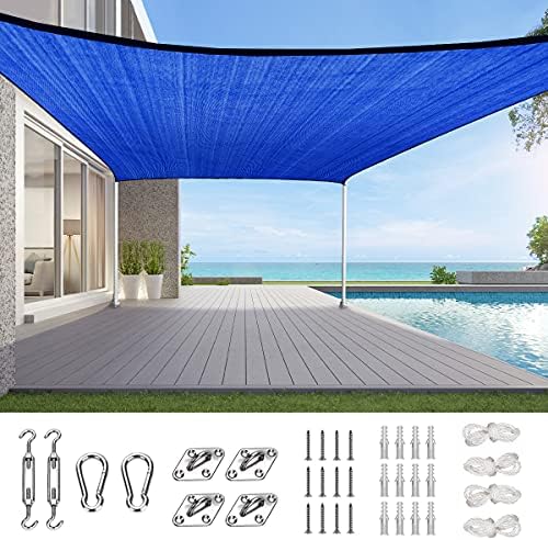 Парус садовая ул 15 фото Amazon.com : Quictent 20x16ft Rectangular Sun Shade Sail 185G HDPE Canopy 98% UV