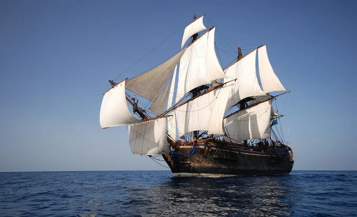 Парусники фото высокого разрешения Support the ship Götheborg of Sweden