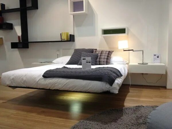 Парящая кровать фото размеры Chiếc giường bay lơ lửng Floating bed, Bed design, Bed design modern