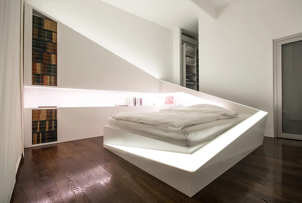 Парящая кровать фото в интерьере Ice Bed - CASF