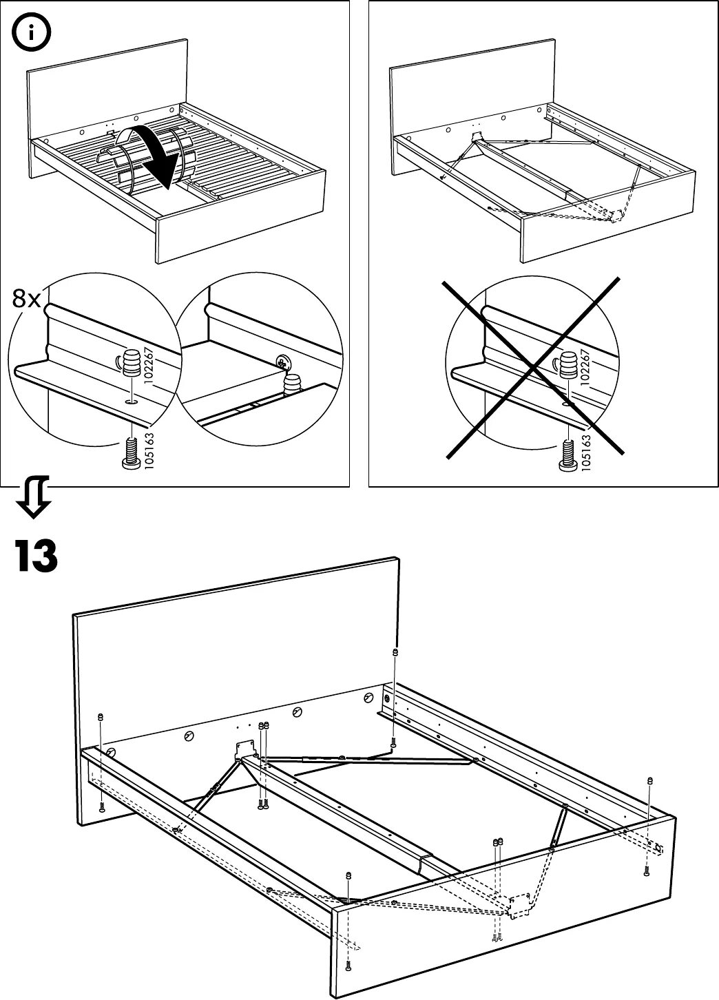 Парящая кровать инструкция по сборке Handleiding Ikea 402.494.71 MALM bed (pagina 15 van 16) (Alle talen)