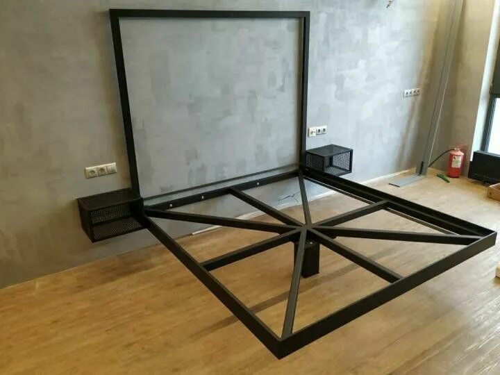 Парящая кровать из металла фото Pin on Дизайны кровати Steel bed design, Welded furniture, Metal furniture desig