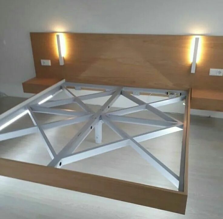 Парящая кровать из металла фото Best Bedroom Lighting Ideas Wall Lights for Bedroom Pop Ceilin. Idee per la stan