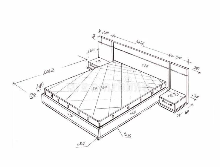 Парящая кровать своими руками чертежи и размеры Résultat de recherche d'images pour "dining room dibujo" Bed design, Bed frame d
