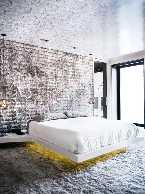 Парящая кровать в стиле лофт bedroom Modern bedroom furniture, Chic bedroom design, Modern bedroom