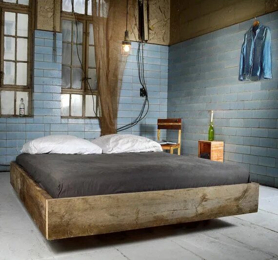 Парящая кровать в стиле лофт Floating bed CADANET Floating bed, Bedroom furniture beds, Country bedroom decor